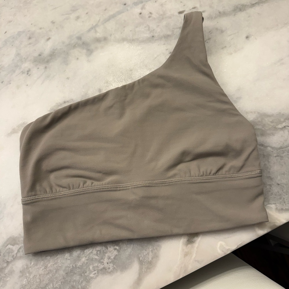 Lulu Lemon Align One-Shoulder Sports Bra in Taupe